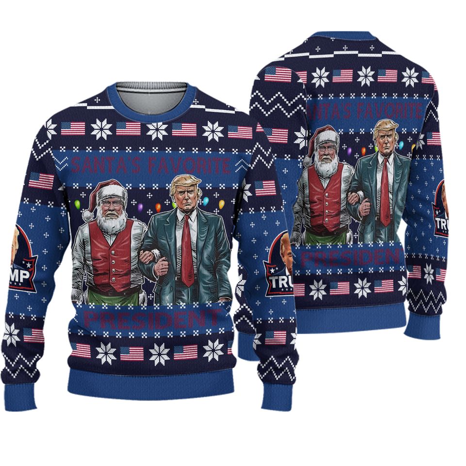 SantaÃ¢â‚¬â„¢s Favorite President Trump Christmas Ugly Sweater