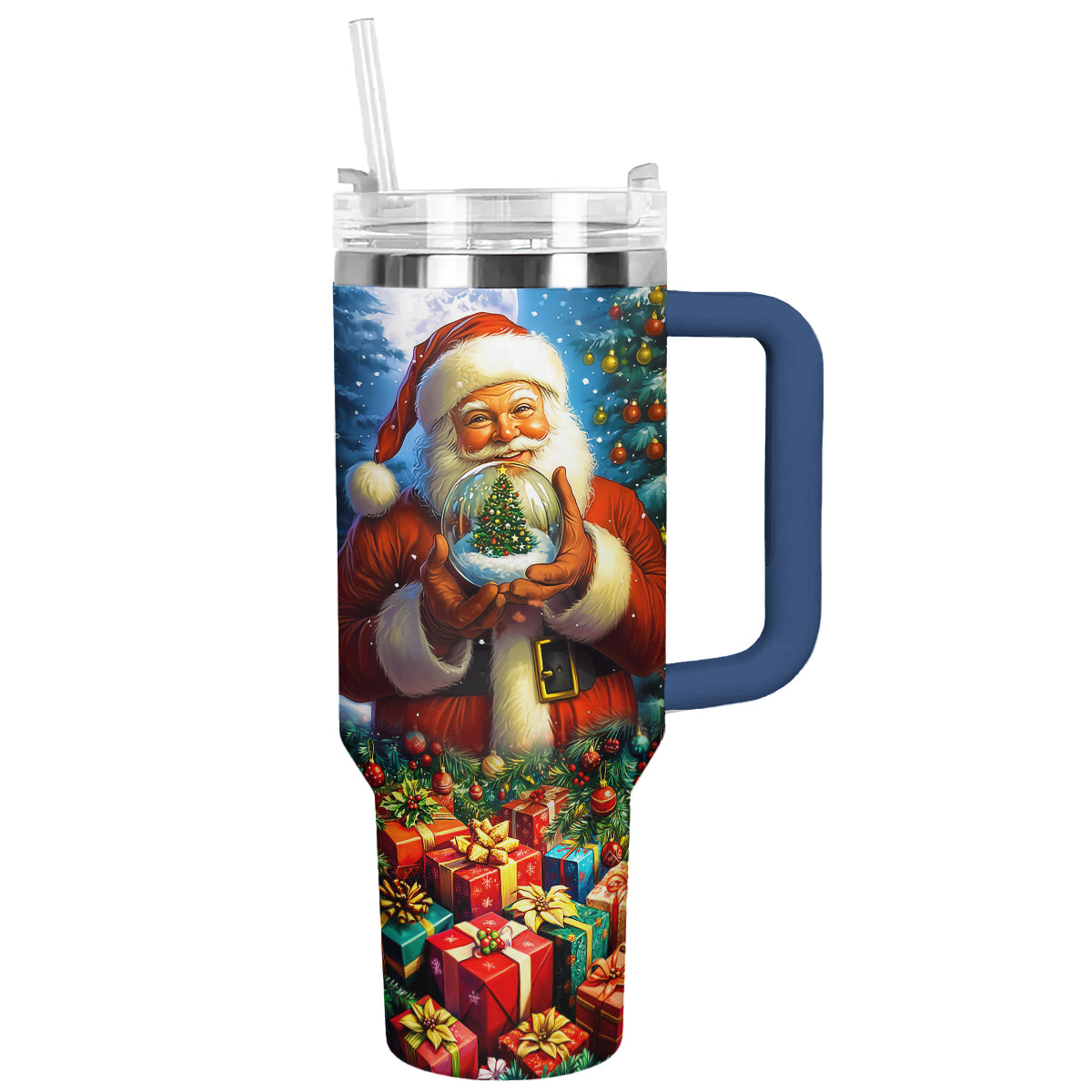 Santaâ€™s Magical Snow Globe Gift Christmas Custom Stanley Cup 40 oz 30 oz Tumbler With HandleTVC2301498
