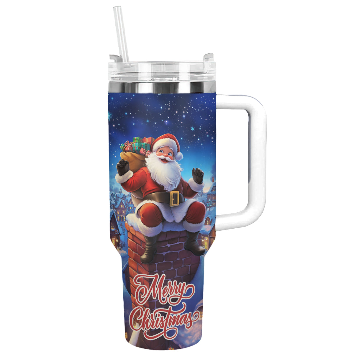Santaâ€™s Sleigh Ride Christmas Custom Stanley Cup 40 oz 30 oz Tumbler With HandleTVC2301490