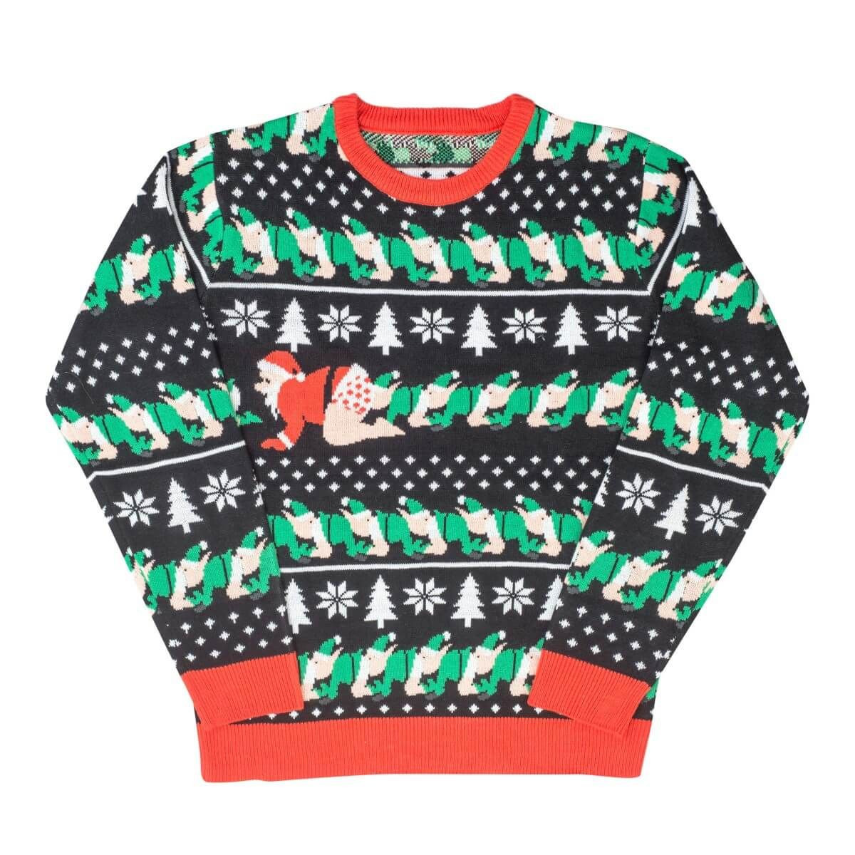 Santa Claus And Elfs Santapead Elves Ugly Christmas Sweater Adult 3D Funny Matching for family