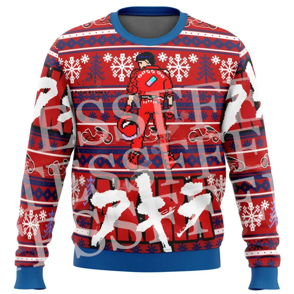 Santa Claus Cartoon Anime Christmas Knitted Ugly Sweater Vintage Winter Hip Hop Pullover Long Sleeves 3DPrint Casual Harajuku 19 - Image 2