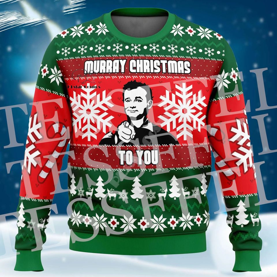 Santa Claus Cartoon Anime Christmas Knitted Ugly Sweater Vintage Winter Hip Hop Pullover Long Sleeves 3DPrint Casual Harajuku X4