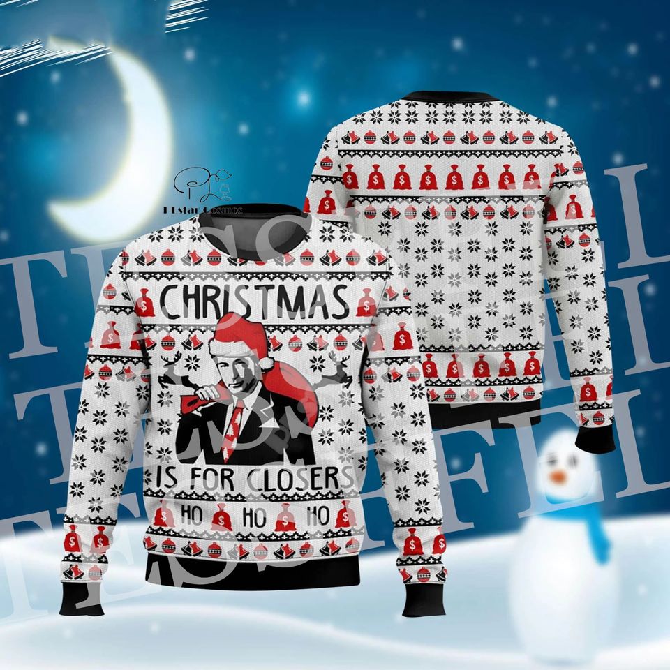 Santa Claus Cartoon Anime Christmas Knitted Ugly Sweater Vintage Winter Hip Hop Pullover Long Sleeves 3DPrint Casual Harajuku X6