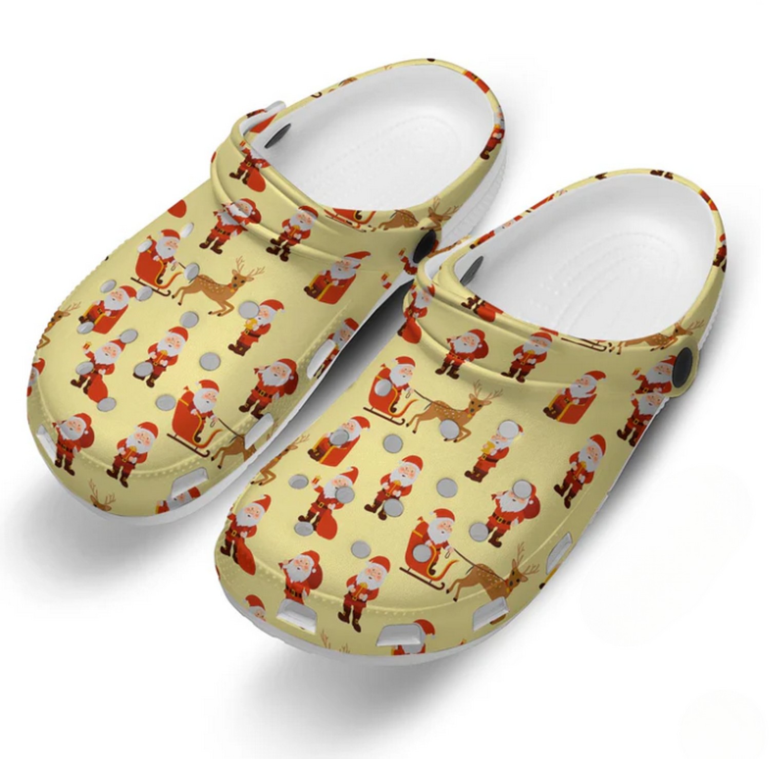 Santa Claus Christmas Crocs Crocband Clogs Shoes Comfortable For Men Women and Kids