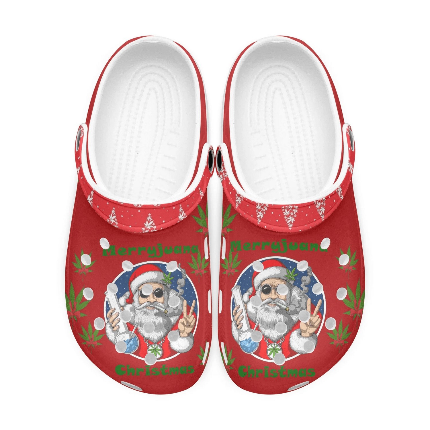 Santa Claus Christmas Crocs Crocband Clogs Shoes Comfortable For Men Women and Kids