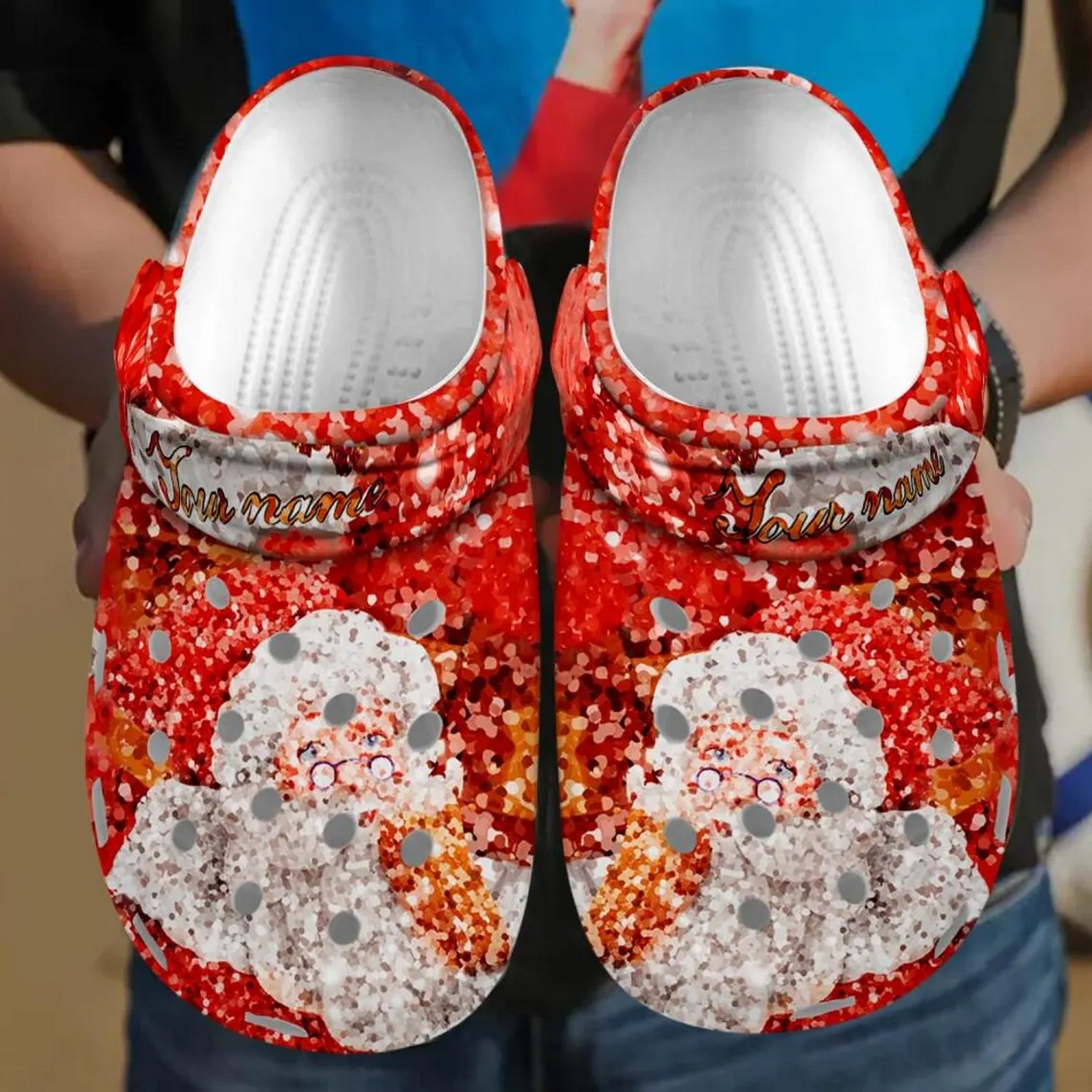 Santa Claus Christmas Crocs Crocband Clogs Shoes Comfortable For Men Women and Kids