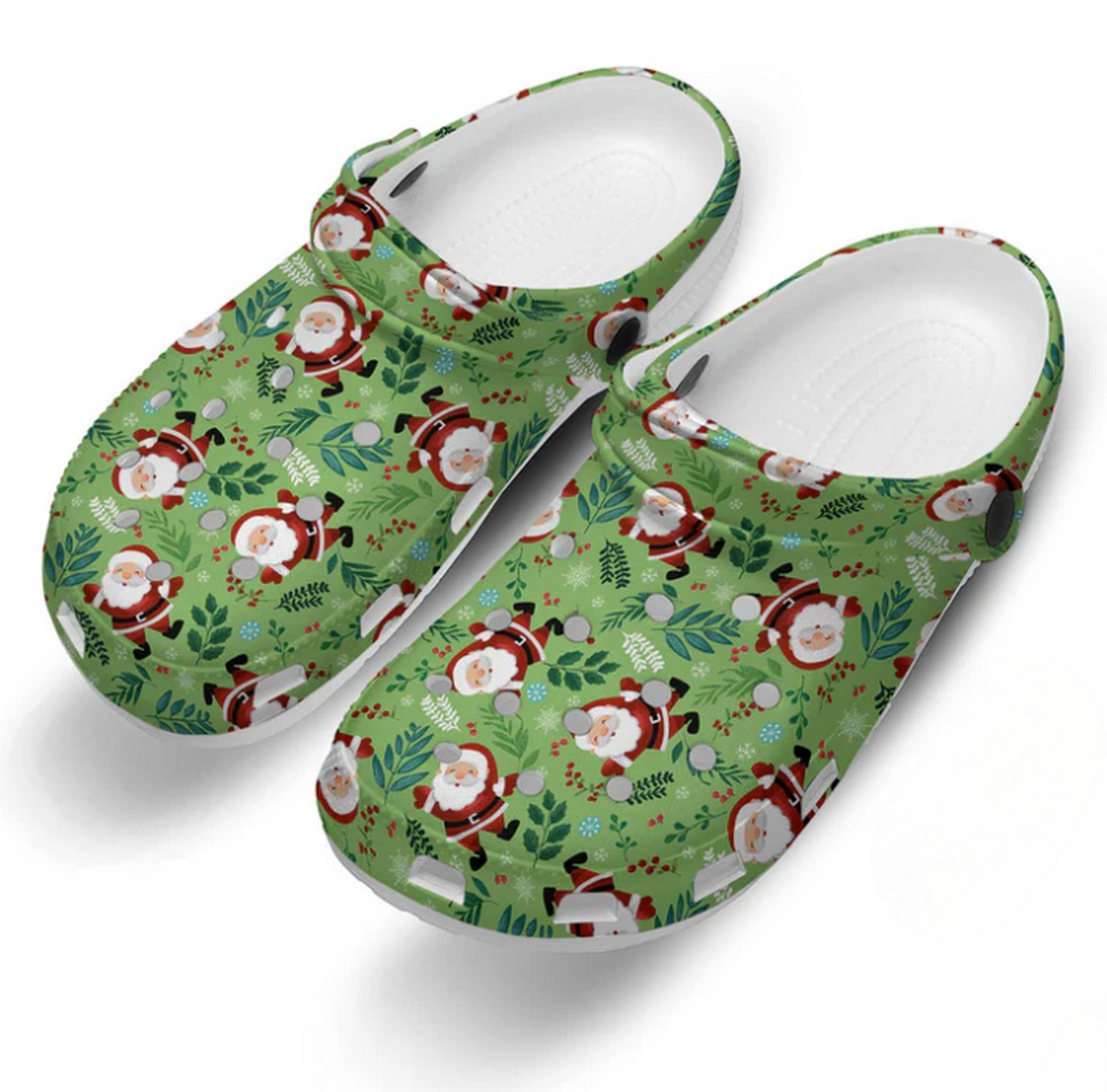 Santa Claus Christmas Crocs Crocband Clogs Shoes Comfortable For Men Women and Kids