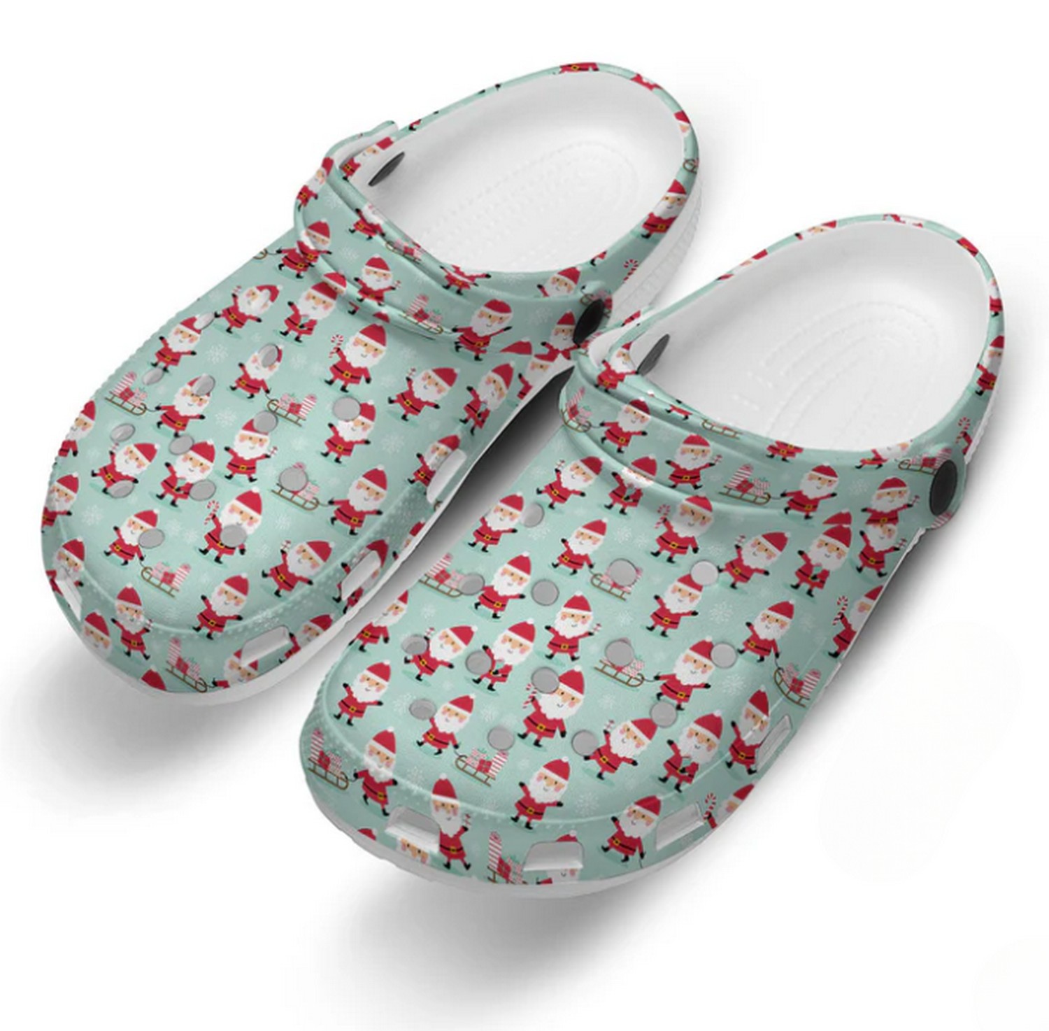 Santa Claus Christmas Crocs Crocband Clogs Shoes Comfortable For Men Women and Kids