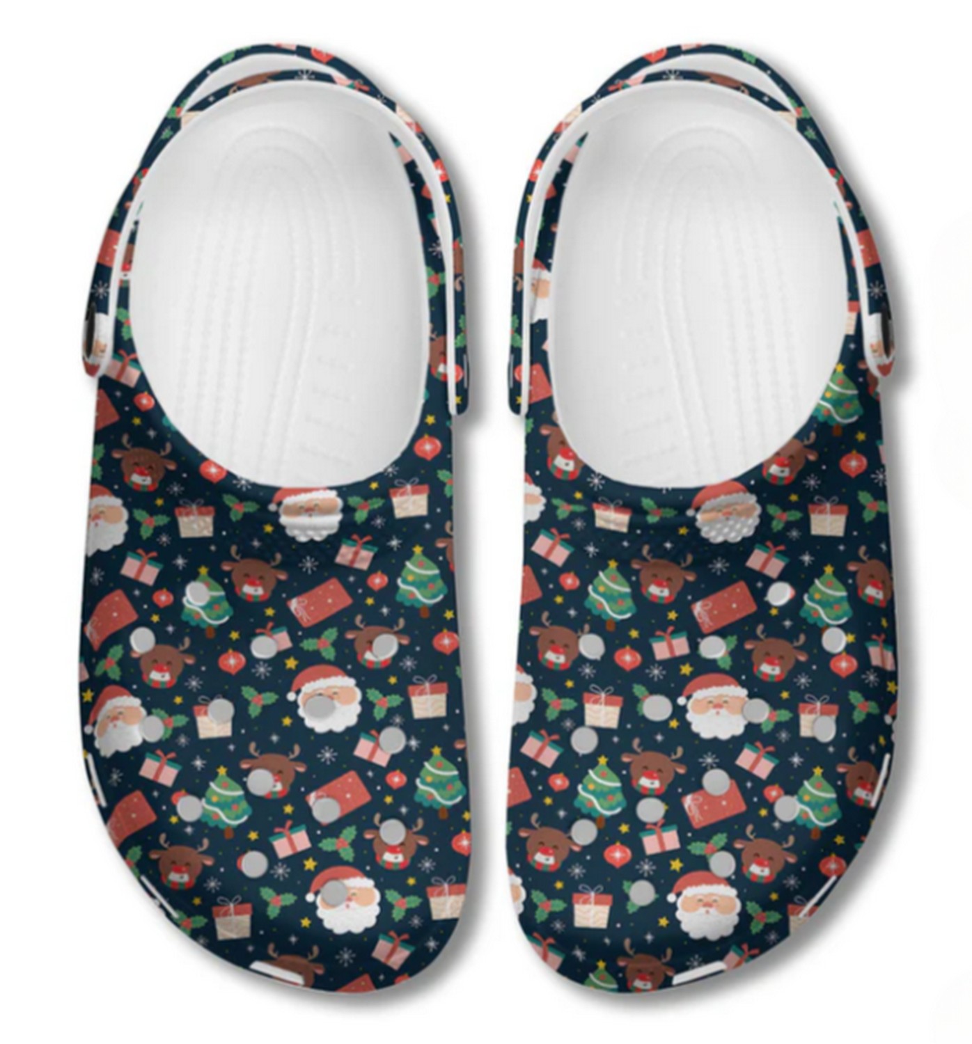 Santa Claus Christmas Crocs Crocband Clogs Shoes Comfortable For Men Women and Kids