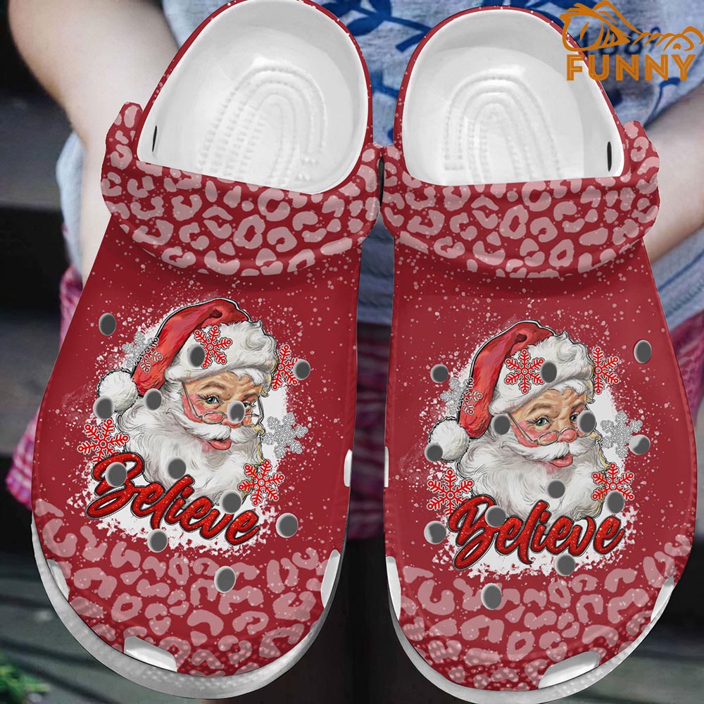 Santa Claus Christmas Crocs Crocband Clogs Shoes Comfortable For Men Women and Kids