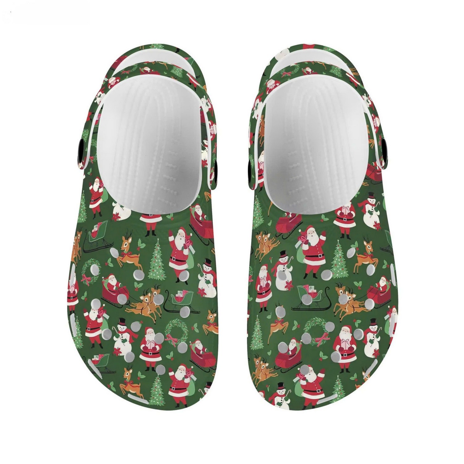 Santa Claus Christmas Crocs Crocband Clogs Shoes Comfortable For Men Women and Kids