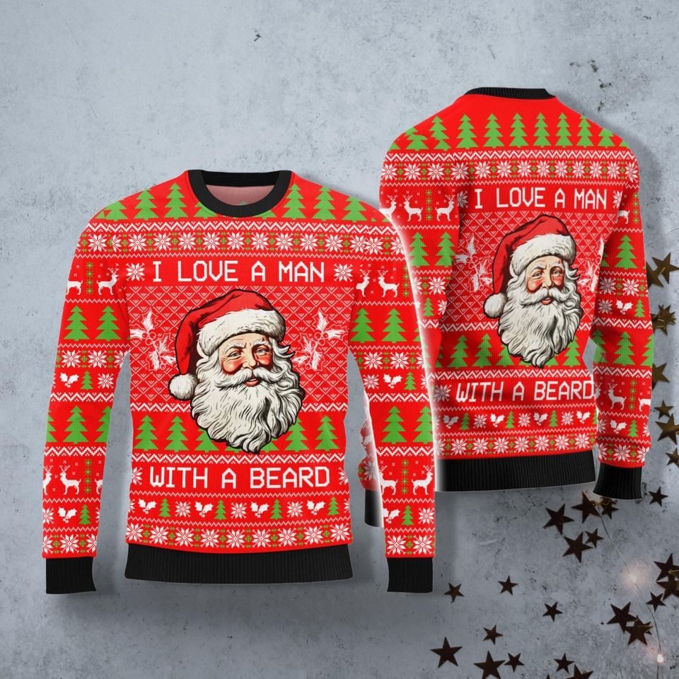 Santa Claus Christmas Ugly Christmas Sweater, Funny Santa Ugly Sweater