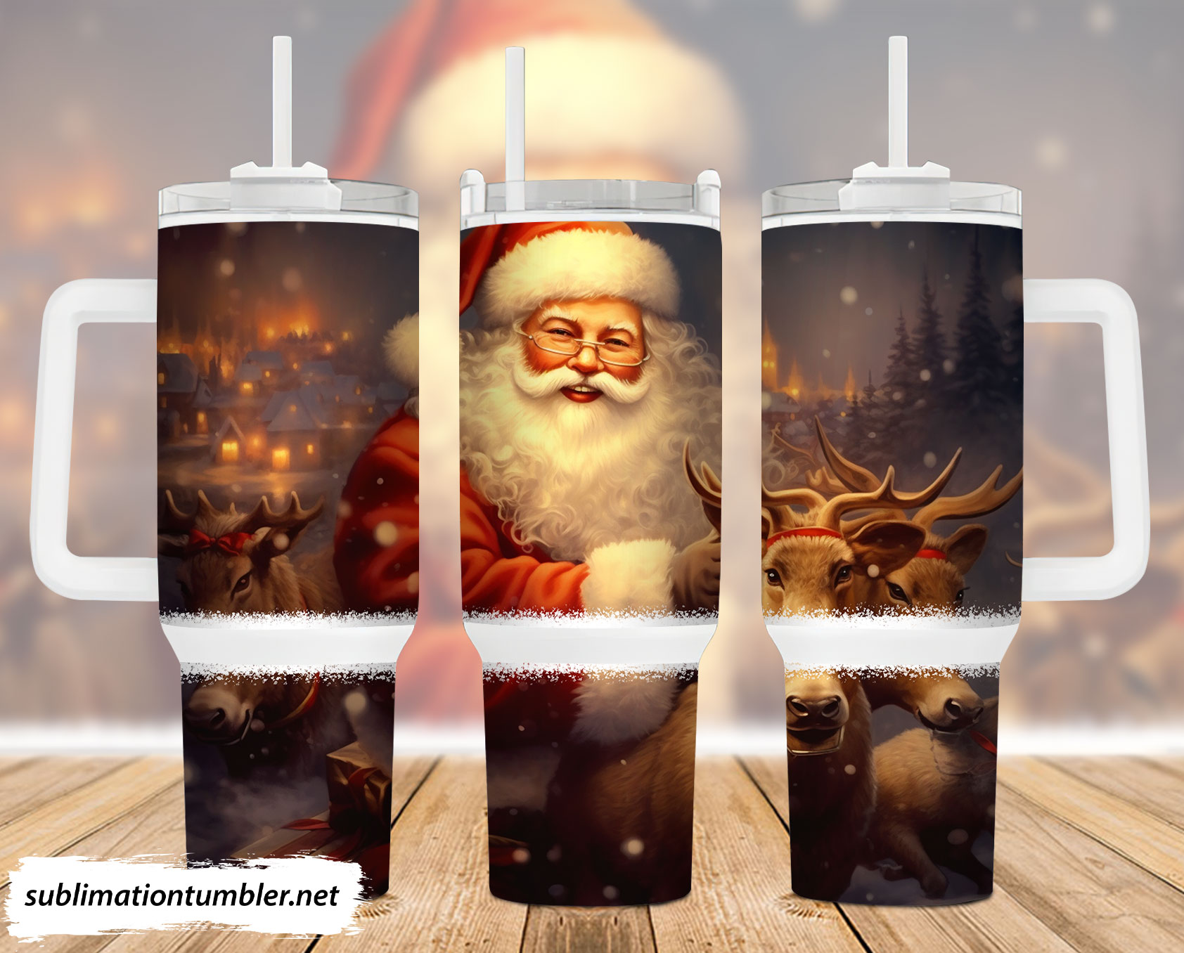 Santa Claus Custom Stanley Cup 40 oz 30 oz Tumbler With HandleTVC2301898