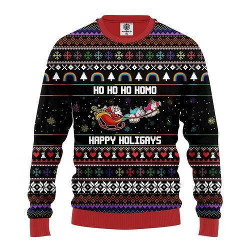 Santa Claus Funny Hohoho For Unisex Ugly Christmas Sweater Adult 3D Funny Matching for family