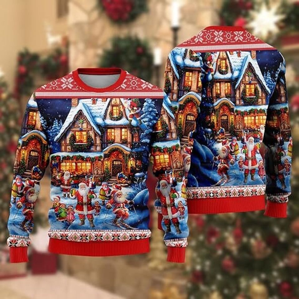 Santa Claus Lovers Ugly Christmas Sweaters