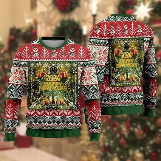 Santa Claus Lovers Ugly Christmas Sweaters for Men - Mens Sweater Xmas Holiday Crew Neck Shirt - Image 8