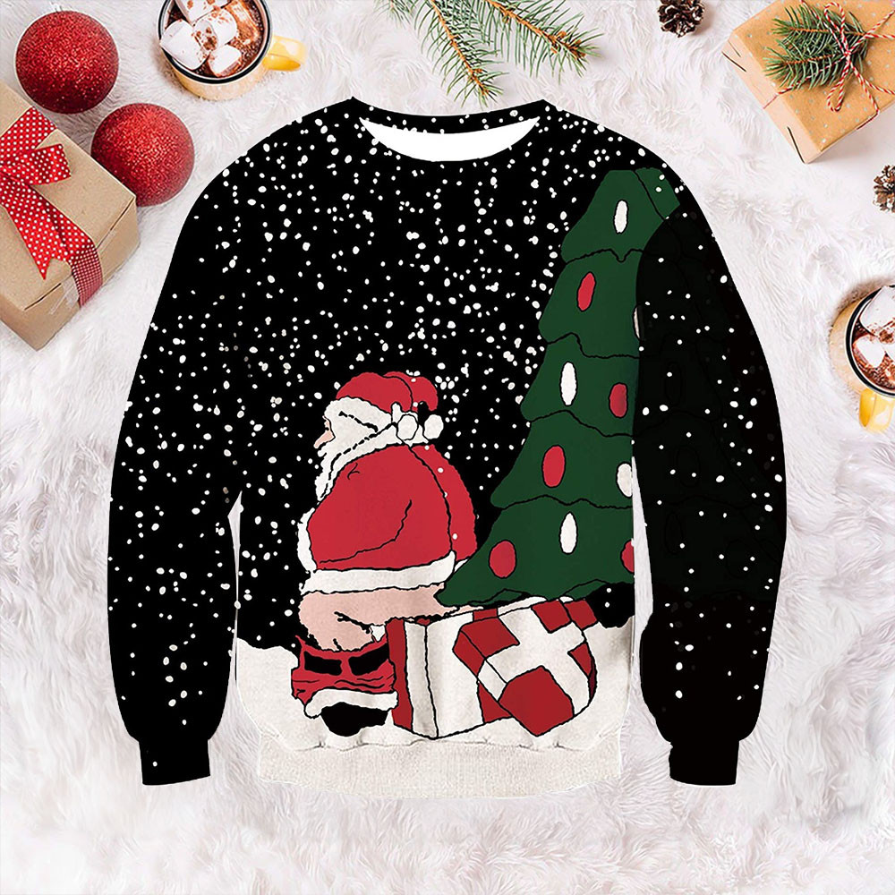 Santa Claus Shit Ugly Christmas Sweater Cute Christmas Sweaters For Womens