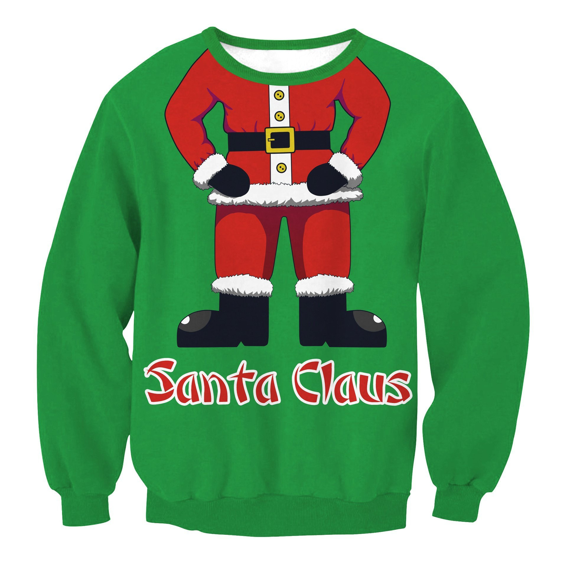 Santa Claus Ugly Christmas Sweater Adult 3D Funny Matching for family