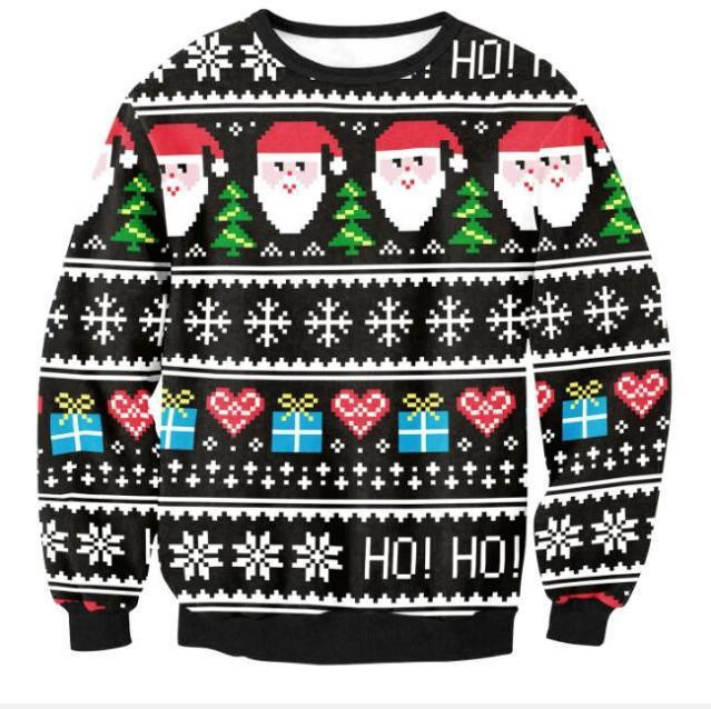 Santa Claus Ugly Christmas Sweater Adult 3D Funny Matching for family