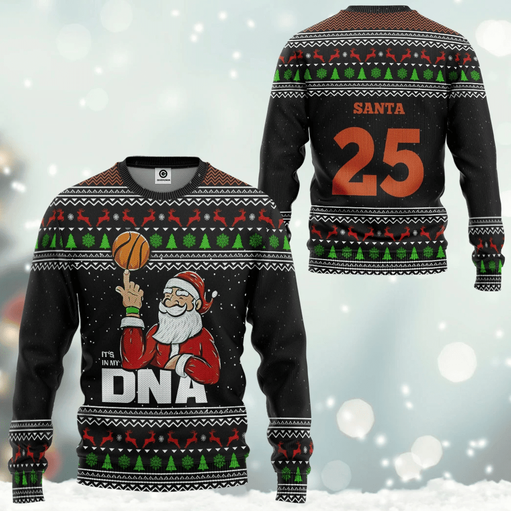 Santa Claus Ugly Christmas Sweater Adult 3D Funny Matching for family