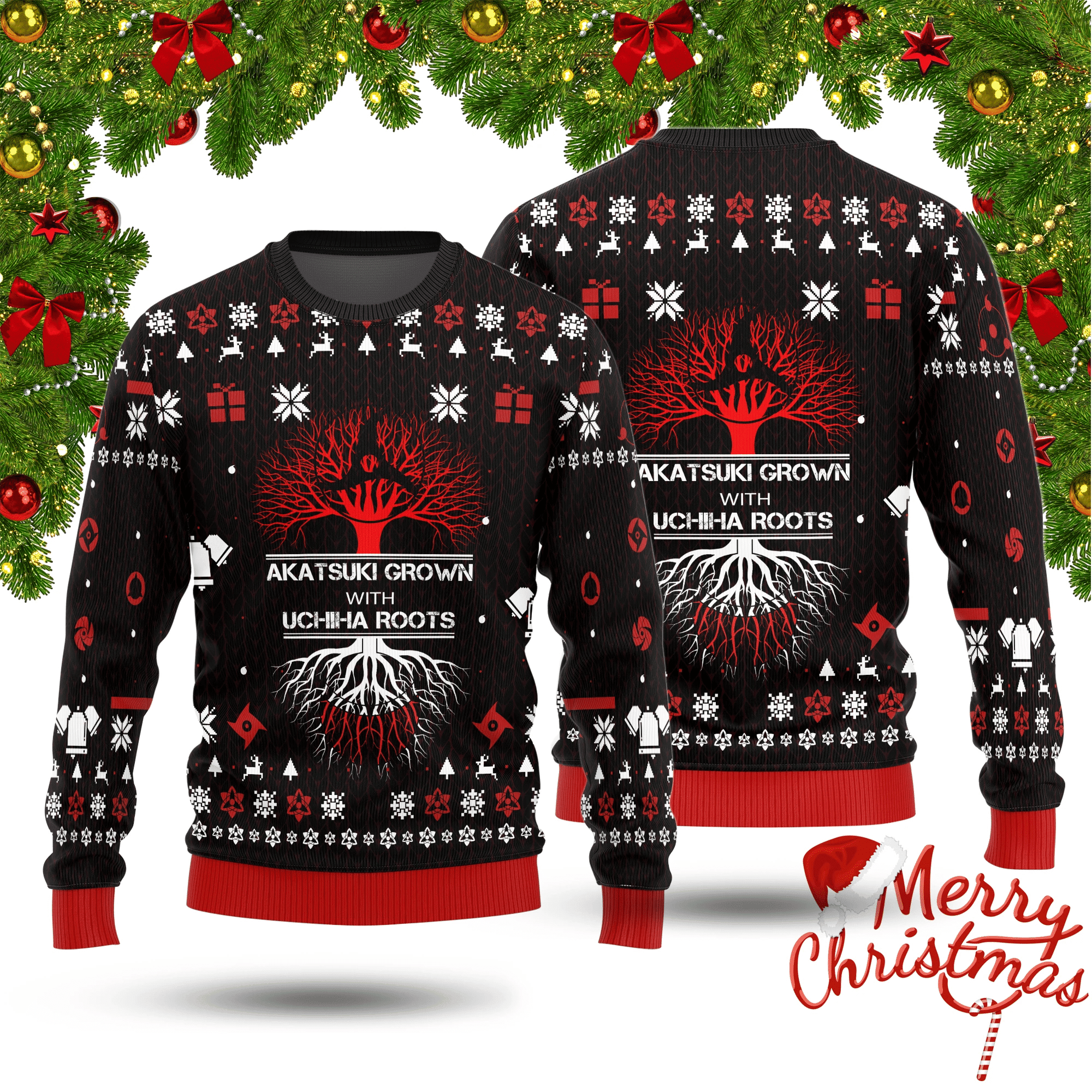 Santa Clause Ugly Christmas Sweater Adult 3D Funny Matching for family