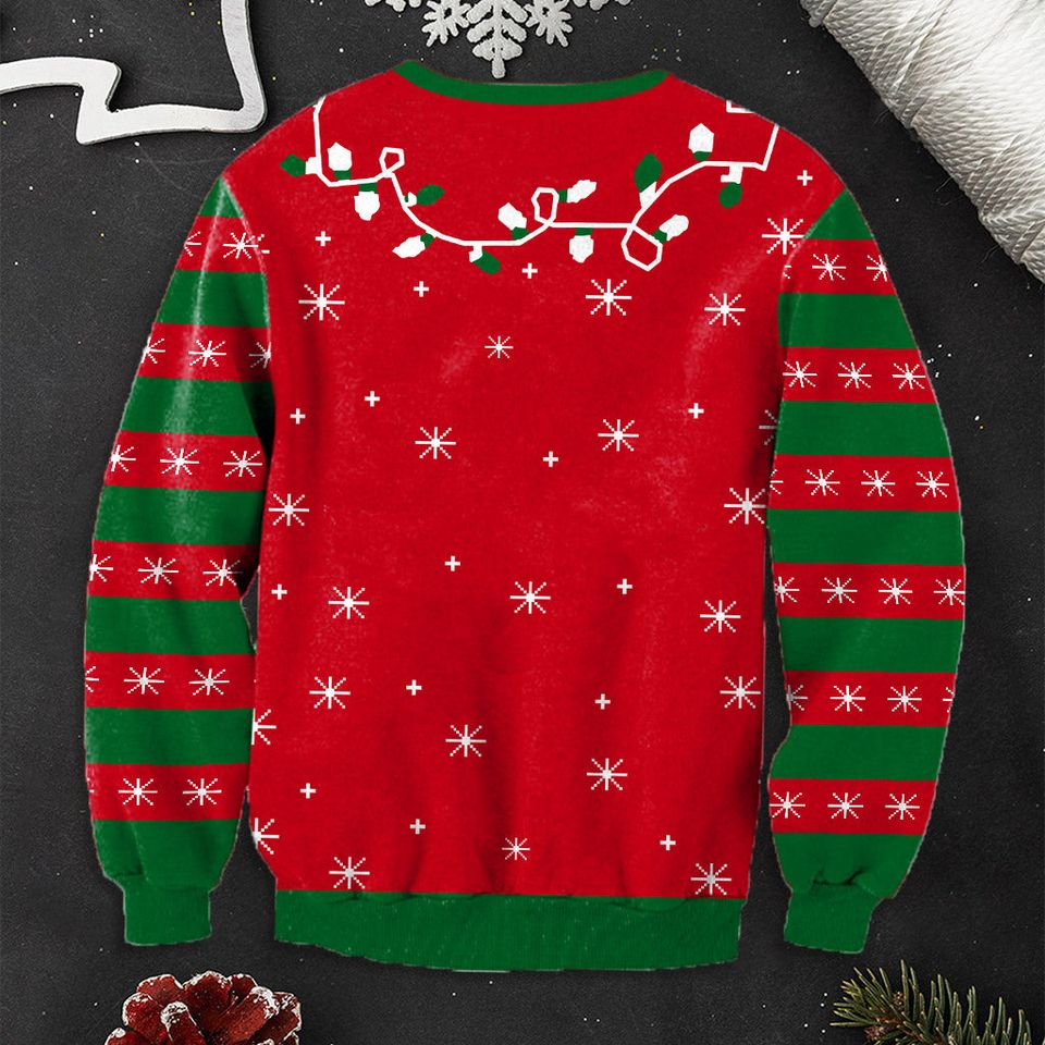 Santa Claws Christmas Personalized Cat Ugly Sweater - Image 3