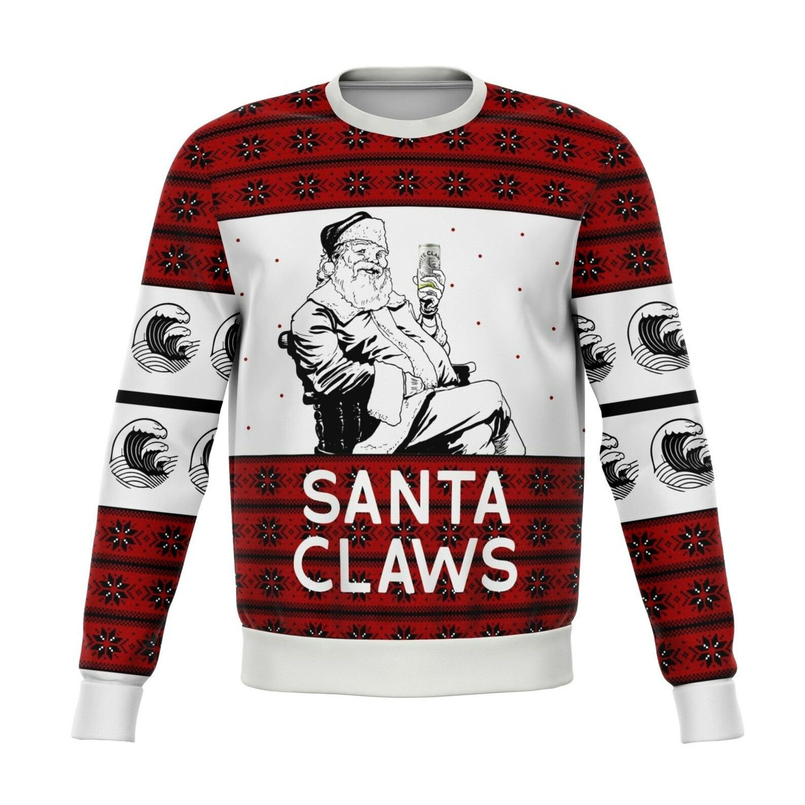 Santa Claws Ugly Christmas Sweater Adult 3D Funny Matching for family