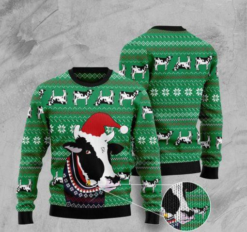 Santa Cow Ugly Christmas Sweater Adult 3D Funny Matching for family