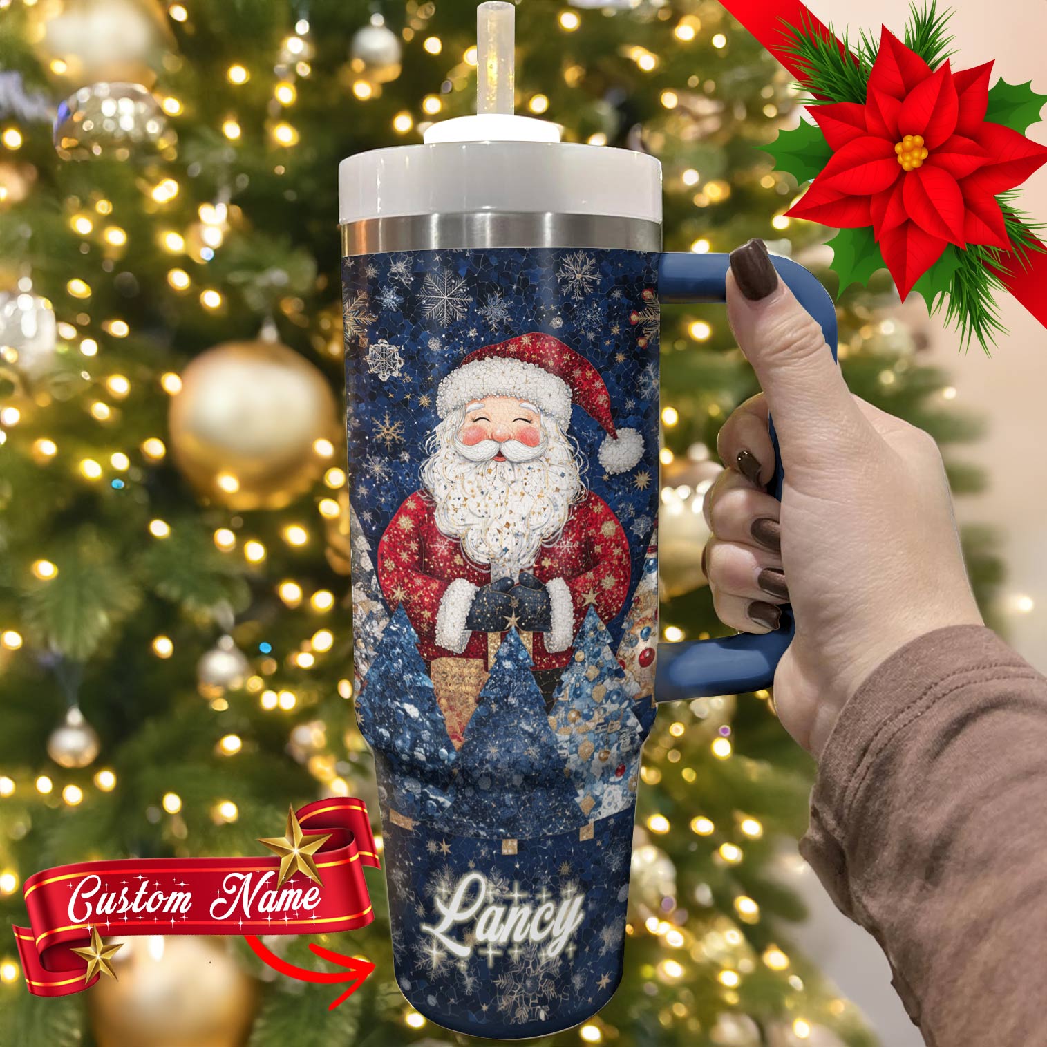 Santa Dream Christmas Custom Stanley Cup 40 oz 30 oz Tumbler With HandleTVC2301496 - Image 2