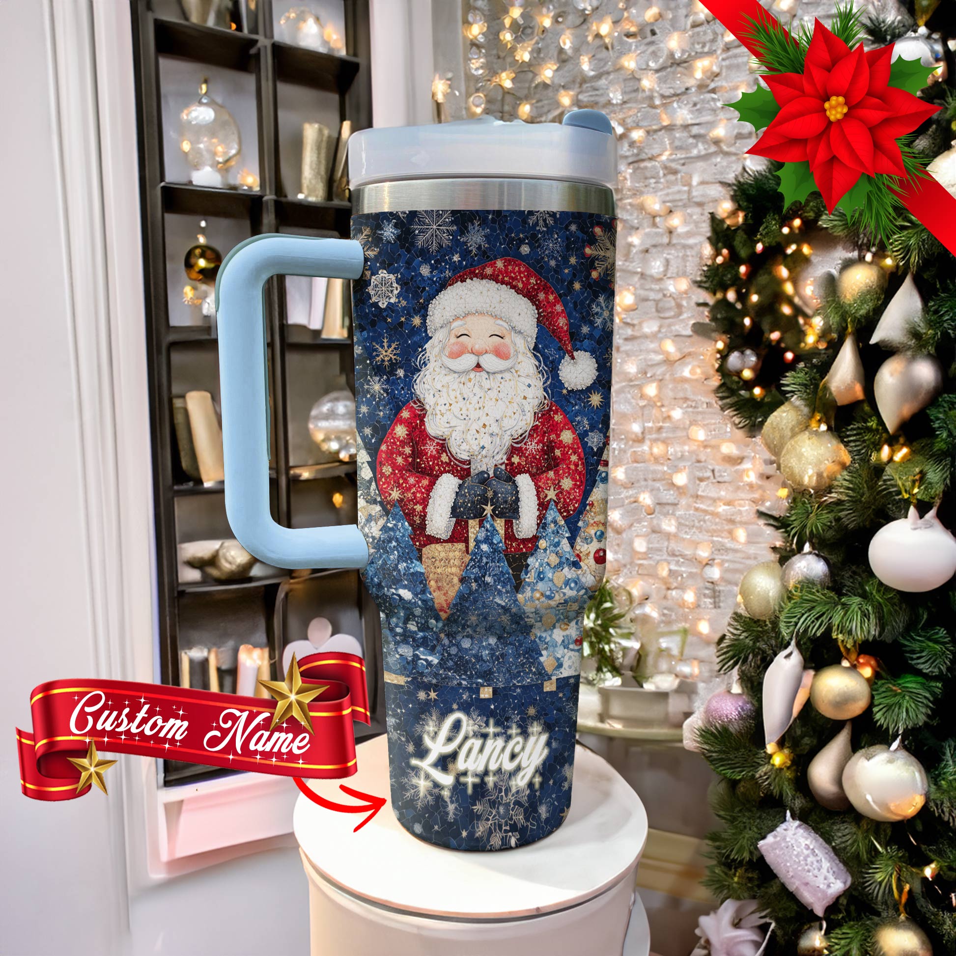 Santa Dream Christmas Custom Stanley Cup 40 oz 30 oz Tumbler With HandleTVC2301496 - Image 3