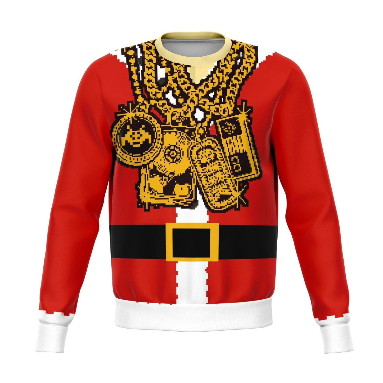Santa Drip Dank Ugly Christmas Sweater Adult 3D Funny Matching for family