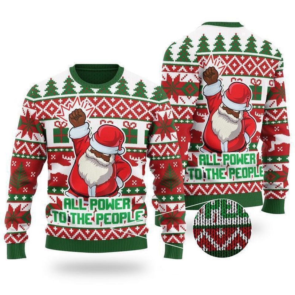 Santa Fist Ugly Christmas Unisex 3D Ugly Christmas Sweater