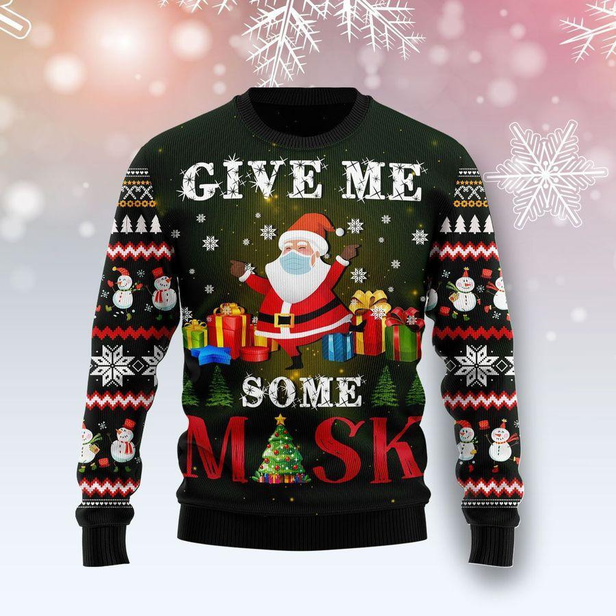 Santa Give Me Ugly Christmas Sweater Adult 3D Funny Matching for family