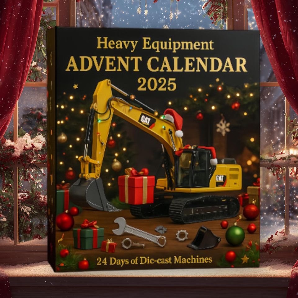 Santa Heavy Equipment 2025 Advent Calendar, Heavy Trucks 24-Day Countdown Ornament - Image 2