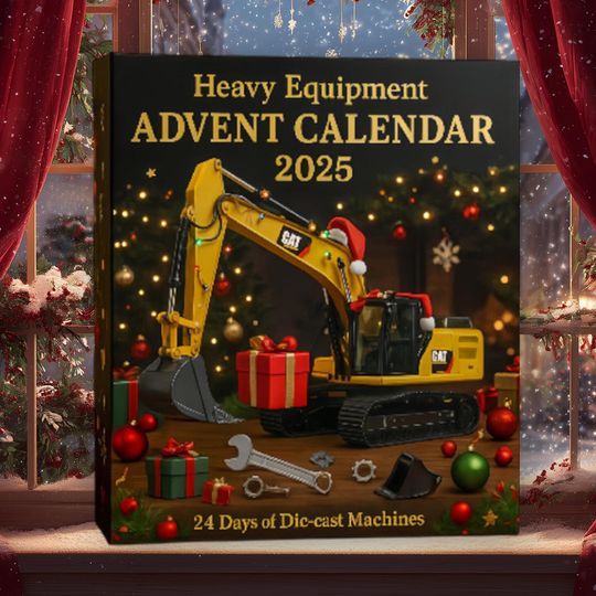 Santa Heavy Equipment 2025 Advent Calendar, Heavy Trucks 24-Day Countdown Ornament - Image 6