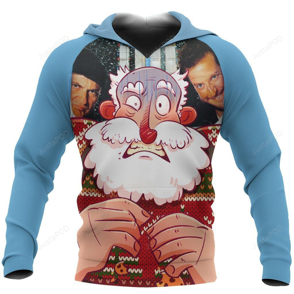 Santa Home Alone Christmas For Unisex Ugly Christmas Sweater Adult 3D Funny Matching for family