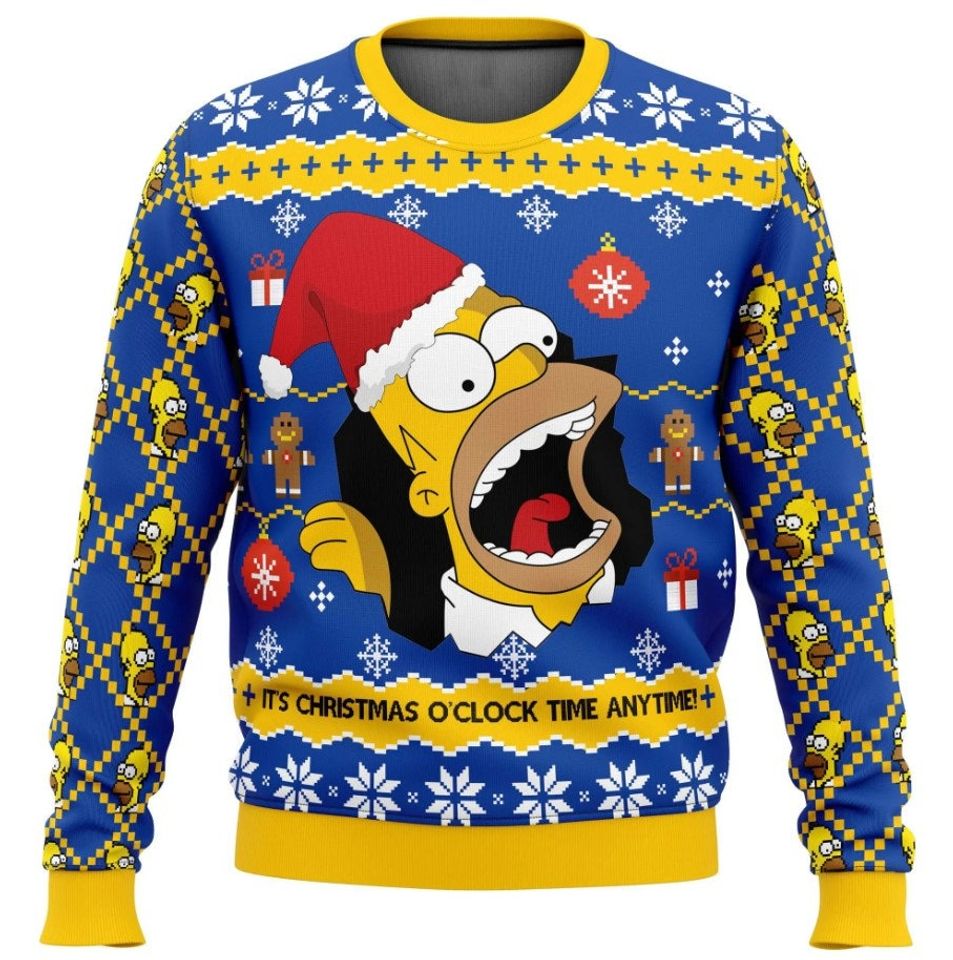 Santa Homer The Simpsons Ugly Sweater Christmas