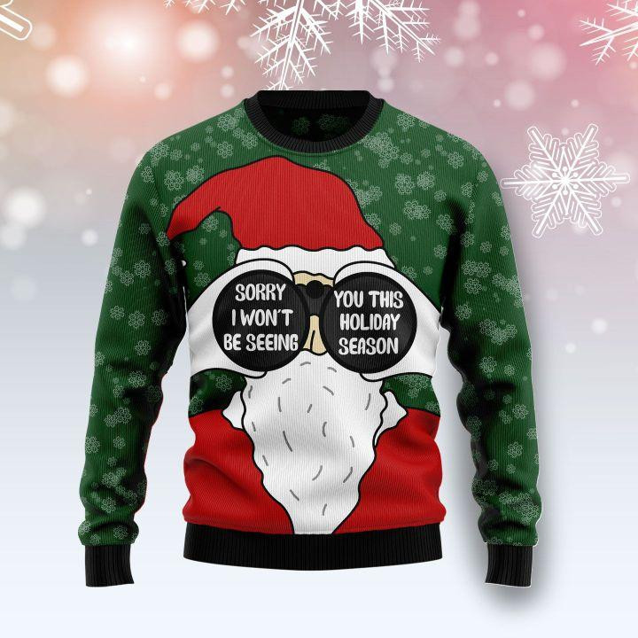 Santa I Wont Be Seeing You Ugly Christmas Sweater Adult 3D Funny Matching for family