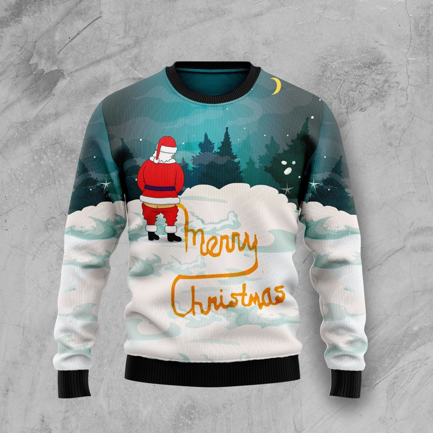 Santa Merry Christmas Ugly Christmas Sweater Adult 3D Funny Matching for family
