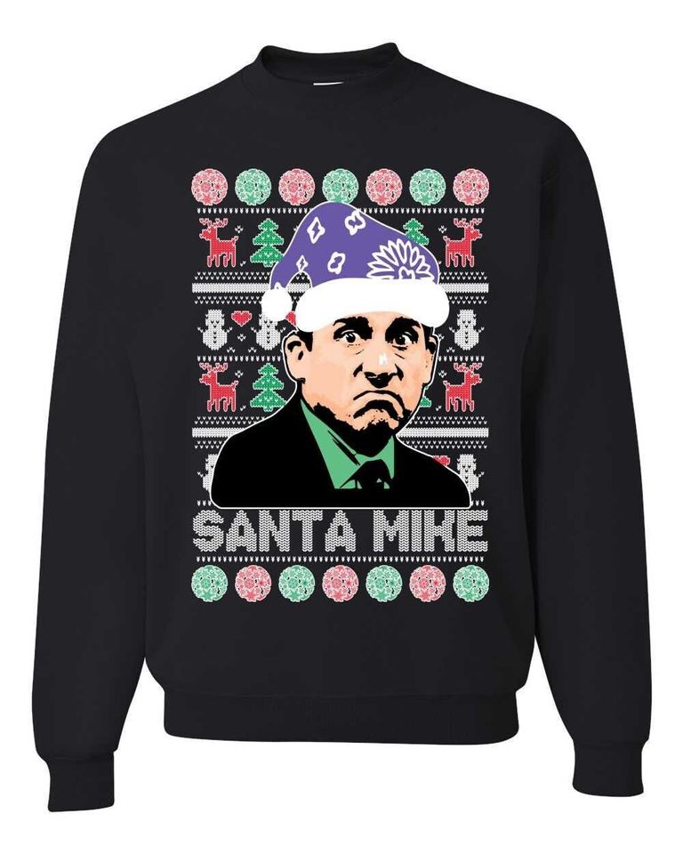 Santa Mike Michael Scott Ugly Christmas Sweater
