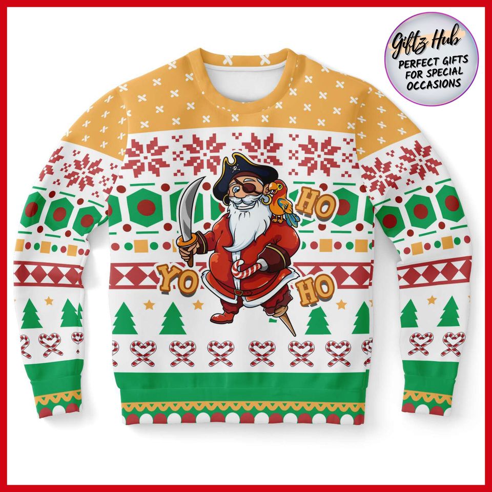 Santa Pirate sweatshirt, Yo Ho Ho Shirt