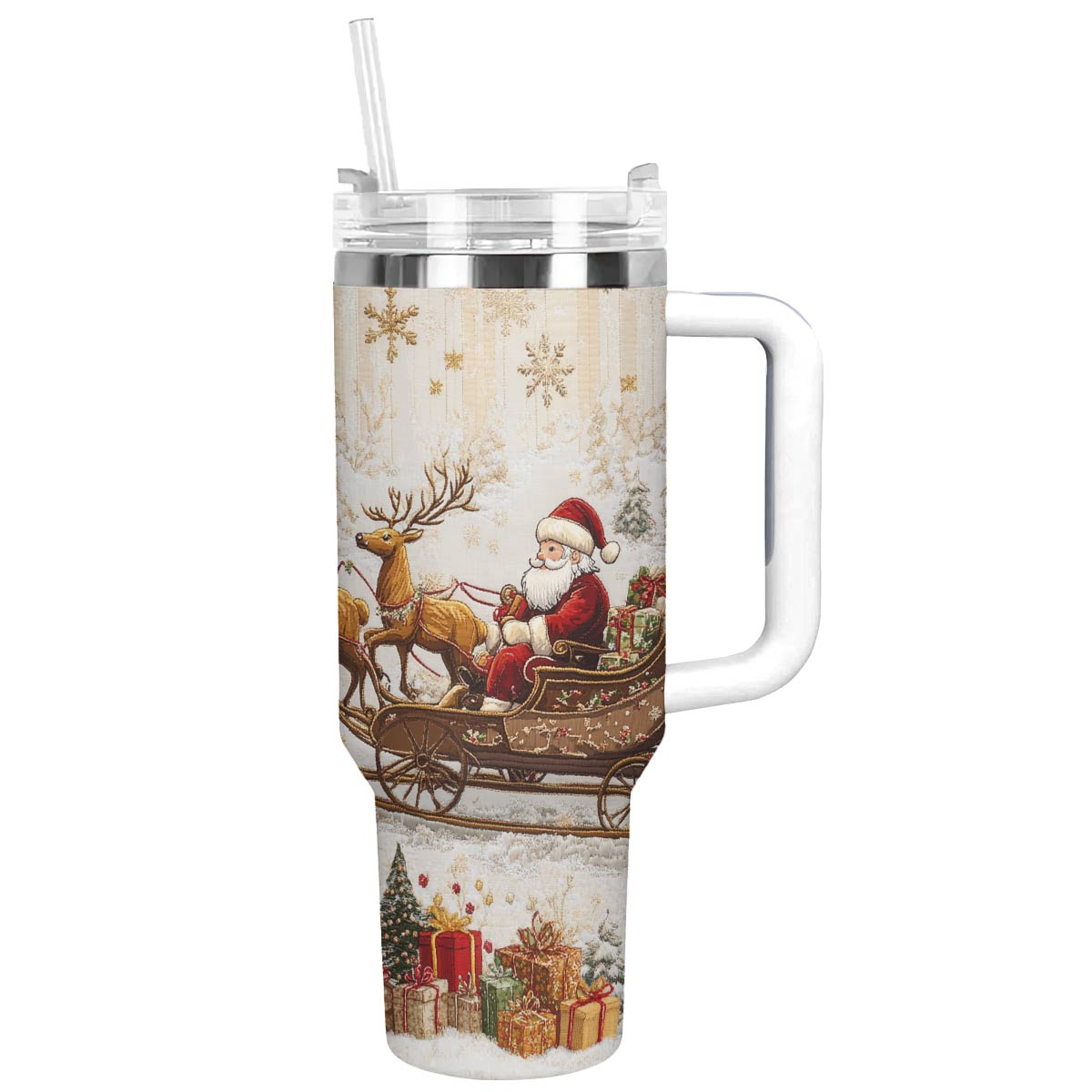 Santa Sleigh Christmas Custom Stanley Cup 40 oz 30 oz Tumbler With HandleTVC2301498