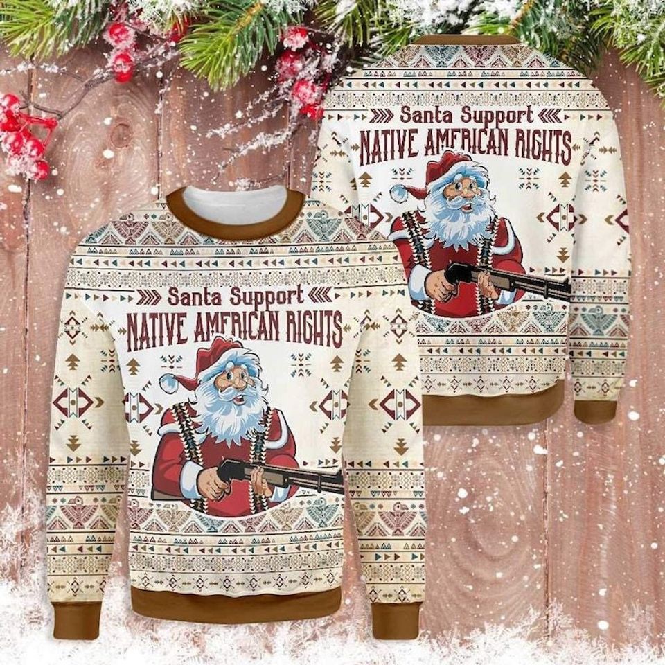 Santa Support Quotes 3D Sweater