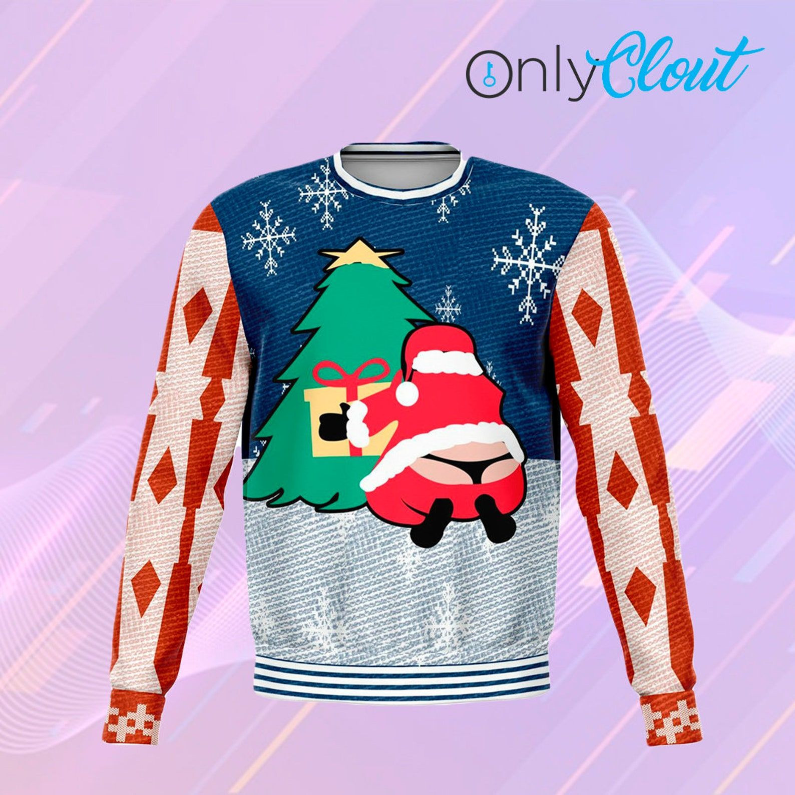 Santa Thang Funny Ugly Christmas Sweater Adult 3D Funny Matching for family