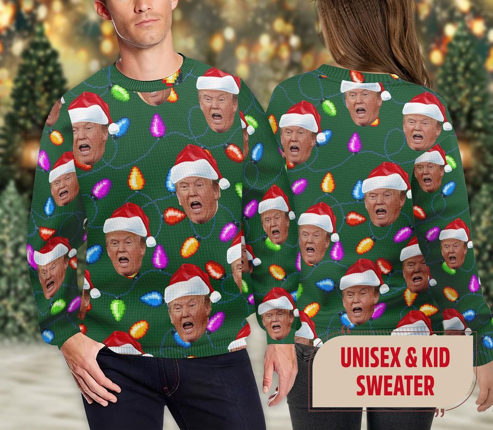Santa Trump 2024 Ugly Christmas Sweater