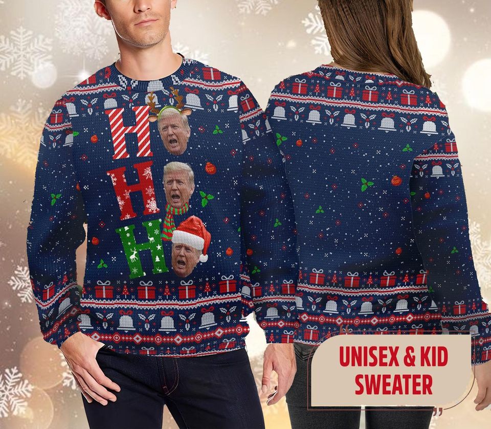 Santa Trump Ugly Christmas Sweater - Fun Holiday Apparel