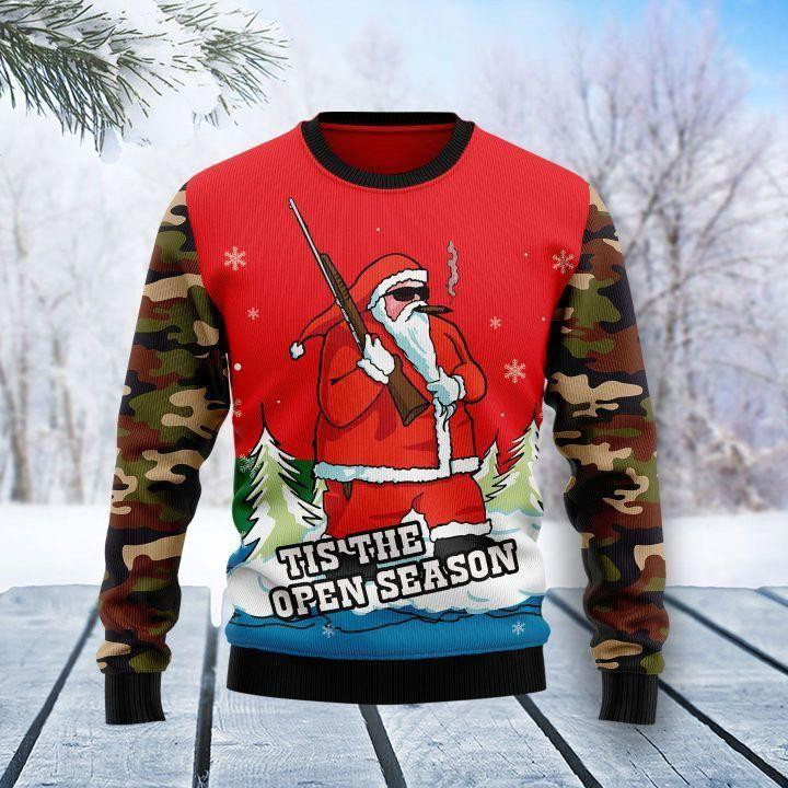 Santa Ugly Christmas Sweater Adult 3D Funny Matching for family