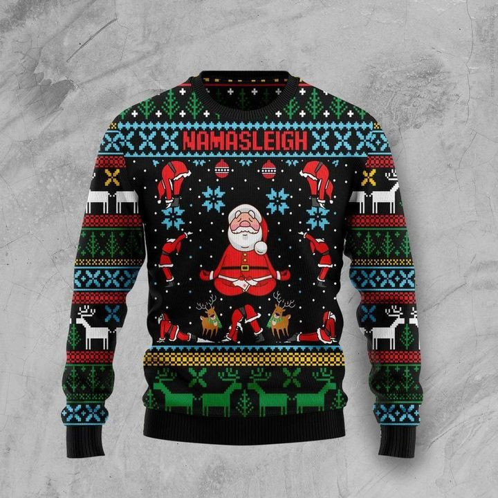 Santa Ugly Christmas Sweater Adult 3D Funny Matching for family