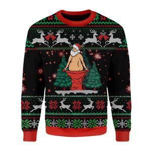 Santa Ugly Christmas Sweater Adult 3D Funny Matching for family