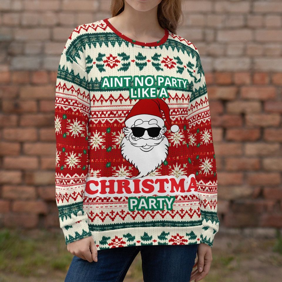 Santa Ugly Sweatshirt, Christmas Gift, Funny Ugly Christmas Sweater